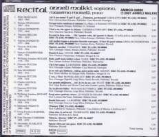 CD - Anneli Malkki, Massimo Morelli - Recital, 2001.  (klassinen, taidemusiikki). AMMCD-56890