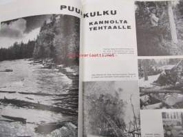 Me kaikki A. Ahlström Osakeyhtiön henkilökuntalehti 1961 nr 2, Kainuun ja Pohjois-Savon tukkikämpillä