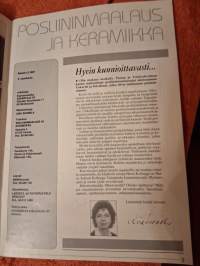 Posliininmaalaus ja keramiikka.Numero 2 /1987.Malliksi savitöille vaikka Herendin tehtaan maljakoita aina 1800 luvulta saakka, harrastajien matka ulkomaille ym.