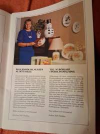 Posliininmaalaus-opas 1.Oppaan toteutus Maria Louhevesi.Mallit maalannut Salli Viinikka, käännös ruotsiksi Elve Pollars.Valokuvar Valokuvaamo T.Hautamäki  P.1993.