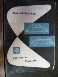 Volkswagen Limousine och Cabriolet - Instruktionsbok  1959
