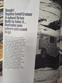 Toyota Land cruiser  Hardtop,  Vinyl top, Pickup ja Stadion Wagon  1969 myyntiesite.