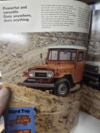 Toyota Land cruiser  Hardtop,  Vinyl top, Pickup ja Stadion Wagon  1974 myyntiesite.