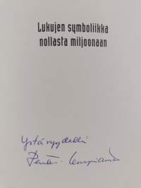 Lukujen symboliikka nollasta miljoonaan (signeerattu, tekijän omiste)