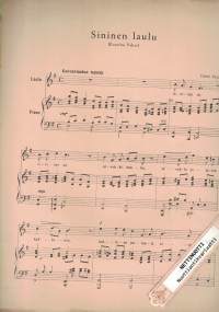 Sininen lintu - laulu pianon säestyksellä