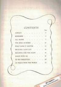 Irving Berlin Waltzes No. 1 For Voice and Piano (valssi)