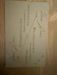 Valokuvaamo Ina Roos, Helsinki -visiittikorttivalokuva / visitcard photo - cdv