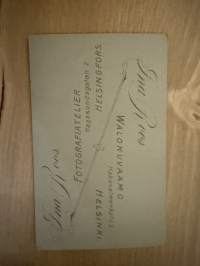 Valokuvaamo Ina Roos, Helsinki -visiittikorttivalokuva / visitcard photo - cdv