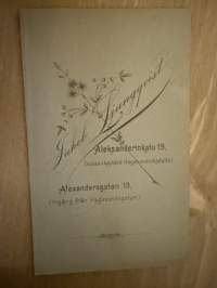 Valokuvaamo Jakob Ljungqvist, Helsinki -visiittikorttivalokuva / visitcard photo - cdv
