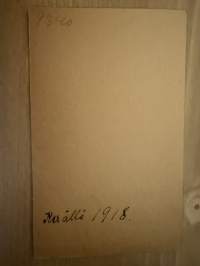 Valokuvaamo Hilja Häggström, Lahti -visiittikorttivalokuva / visitcard photo - cdv