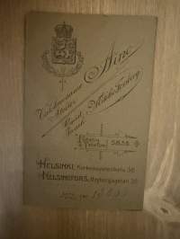 Valokuvaamo Atelier Aino, Mikko Forsberg, Helsinki -visiittikorttivalokuva / visitcard photo - cdv