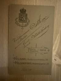 Valokuvaamo Atelier Aino, Mikko Forsberg, Helsinki -visiittikorttivalokuva / visitcard photo - cdv