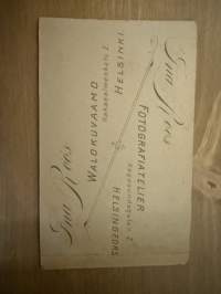 Valokuvaamo Ina Roos, Helsinki -visiittikorttivalokuva / visitcard photo - cdv