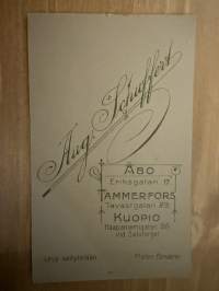 Valokuvaamo Aug. Schuffert, Kuopio -visiittikorttivalokuva / visitcard photo - cdv