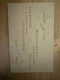 Valokuvaamo Ina Roos, Helsinki -visiittikorttivalokuva / visitcard photo - cdv