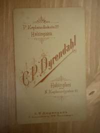 Valokuvaamo C. P. Dyrendahl, Helsinki -visiittikorttivalokuva / visitcard photo - cdv