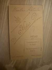 Valokuvaamo Helio, Turku -visiittikorttivalokuva / visitcard photo - cdv
