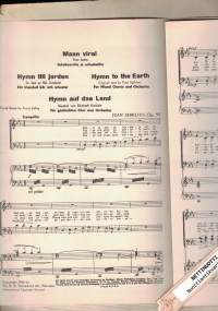 Maan virsi / Hymn till jorden / Hymn to the Earth / Hymn auf das Land op. 95 — Mixed choir/orchestra - Vocal score