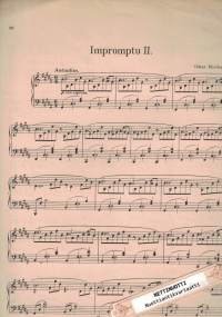 Kaksi Impromptua pianolle = Zwei Imoromptus für Pianoforte = Två Impromptus för piano