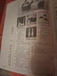 Posliinin maalaus ja keramiikka n:o 1v.1988. Yksinkertaista ohjausta ko. töiden tekoon. uusiakin ideoita paljon mm kynttilän valmistus.Vihjeitä koristeluun