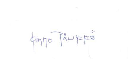 Kimmo Pälikkö Postikortit 1972-1995 Signeerattu