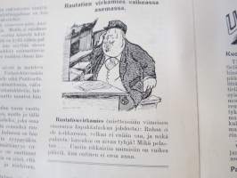 Ovela 1914 nr 8-9 -rautatieläisaiheinen pilalehti, ilmestynyt Terijoella