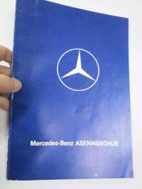 Mercedes-Benz asennusohje 1984 -henkilöautojen omatoimisen huollon, osien ja komponenttien tarkastusohjeiden, säätöjen yms. ohjekirja