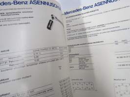Mercedes-Benz asennusohje 1984 -henkilöautojen omatoimisen huollon, osien ja komponenttien tarkastusohjeiden, säätöjen yms. ohjekirja