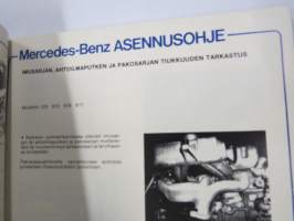 Mercedes-Benz asennusohje 1984 -henkilöautojen omatoimisen huollon, osien ja komponenttien tarkastusohjeiden, säätöjen yms. ohjekirja