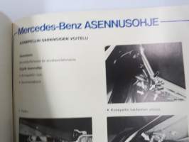 Mercedes-Benz asennusohje 1984 -henkilöautojen omatoimisen huollon, osien ja komponenttien tarkastusohjeiden, säätöjen yms. ohjekirja