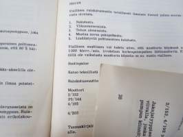 Perkins 3/152, 4/192, P3/144, 4/203 dieselmoottorit -käyttö- ja huolto-ohjeet