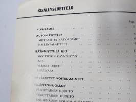 Ford D-sarja kuorma-auto 1972 -käyttöohjekirja