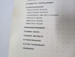 Ford D-sarja kuorma-auto 1972 -käyttöohjekirja