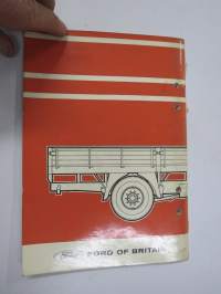Ford D-sarja kuorma-auto 1972 -käyttöohjekirja