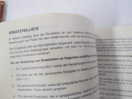 Hiab 650/1 -Reservdelskatalog / Spare Parts Catalogue / Ersatzteilkatalog -varaosaluettelo