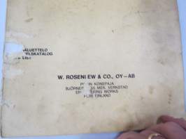 Sampo 10, 20, 30 (Rosenlew) ajopuimurit -varaosaluettelo, sisältää sähkökaaviot, hihnakaaviot