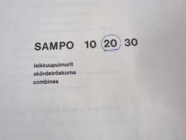 Sampo 10, 20, 30 (Rosenlew) ajopuimurit -varaosaluettelo, sisältää sähkökaaviot, hihnakaaviot