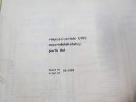Sampo 10, 20, 30 (Rosenlew) ajopuimurit -varaosaluettelo, sisältää sähkökaaviot, hihnakaaviot