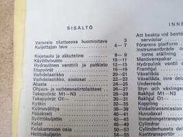 Sampo 10, 20, 30 (Rosenlew) ajopuimurit -varaosaluettelo, sisältää sähkökaaviot, hihnakaaviot