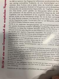 Aeroflot Tupolev-134 lentokone -esite saksaksi