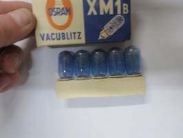 Osram Vacublitz XM1b photoflash bulbs -salamavalolamppu 5 kpl  tuotepakkaus, käyttämättömät