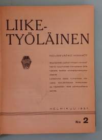 Kokoelma työväenliikkeen lehtiä - Liiketyöläinen, Osuusliike, Työläisopiskelija, yhteen sidottuna. ( Harvinainen kokonaisuus )