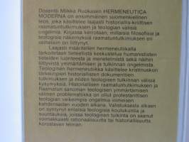 Hermeneutica moderna - Teologinen hermeneutiikka historiallis-kriittisen raamatuntutkimuksen aikakaudella