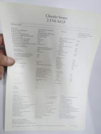 Chrysler Stratus 2.5 V6 A4 LX 1995 -myyntiesite