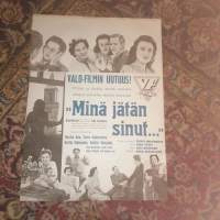 ELOKUVAJULISTE MINÄ JÄTÄN SINUT