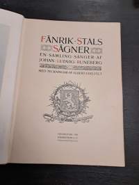 Fänrik Ståls Sägner - En samling sånger - Medd teckningar af Albert Edelfelt - ISO KOKO (27,5 cmx34cmx4cm)