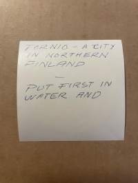 Tornio via Haparanda -siirtokuva / vesisiirtokuva / dekaali -1960-luvun matkamuisto