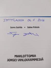 Mahlottomia jonsei vihlonviimmesiä : murresanoja ja kielenilmaisuja Hauholta (signeerattu)