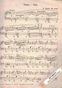 Valssi e-moll, Op. posth. pianolle