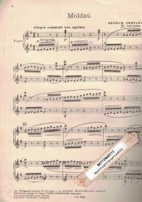 Moldau Sinfoninen runo. Lyhennetty sovitus pianolle.